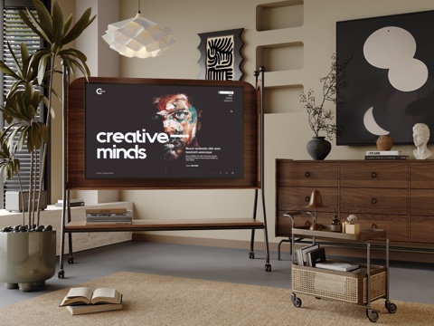 Middle ancient bracket TV mobile TV floor TV