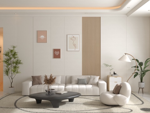Modern minimalist living room