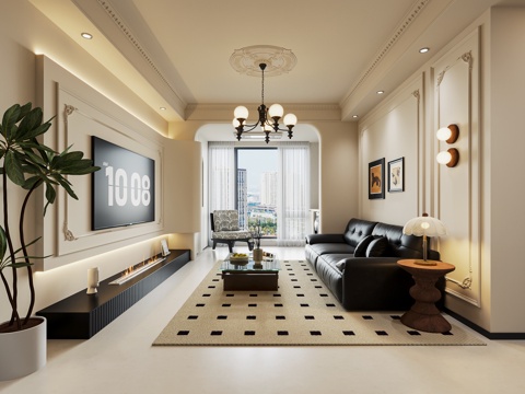 French Retro Living Room