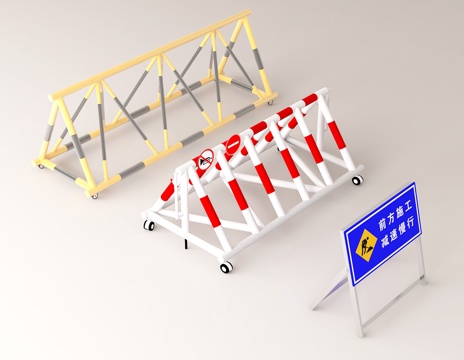 Road construction warning traffic isolation facilities movable barricades municipal construction equipment