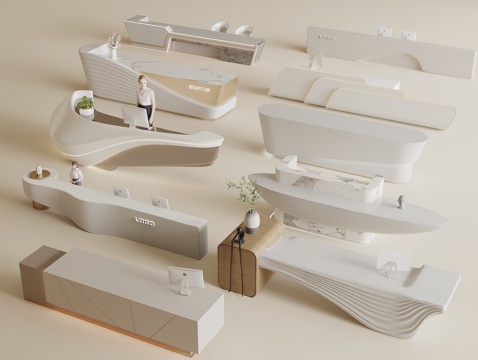 Modern reception desk front desk beauty salon front desk company front desk service