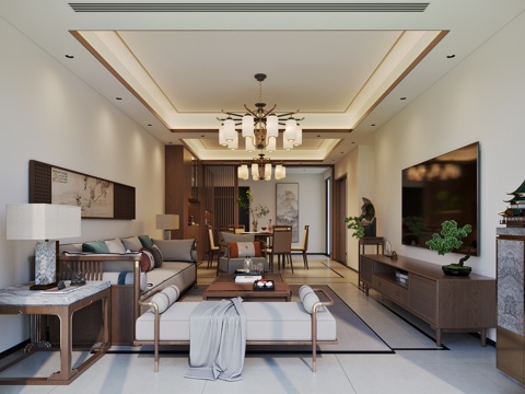 New Chinese Living&Dining Room