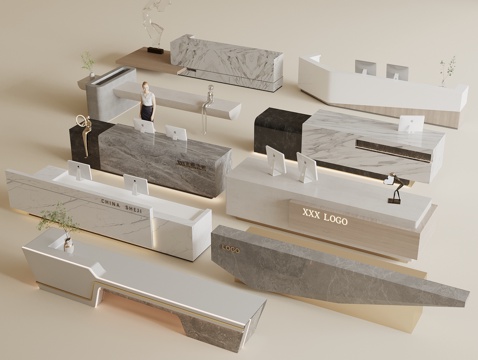 Modern reception desk front desk beauty salon front desk company front desk service