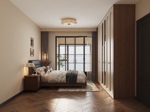 Retro Style Bedroom American Style Bedroom Antique Style Bedroom Balcony Bedroom