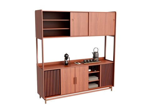 Locker Tea Cabinet Tea Set Decorative Cabinet Sideboard Cupboard