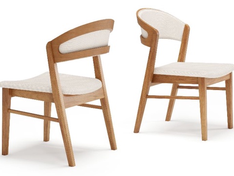 Nordic Solid Wood Dining Chair Chair Modern Middle Ancient Vintage Dining Chair Fraxinus mandshurica Low Back Dining Chair Soft Surface