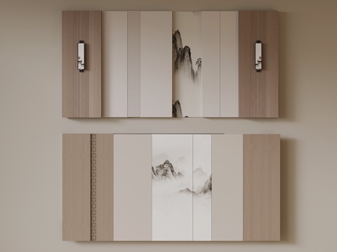 New Chinese Wall TV background wall
