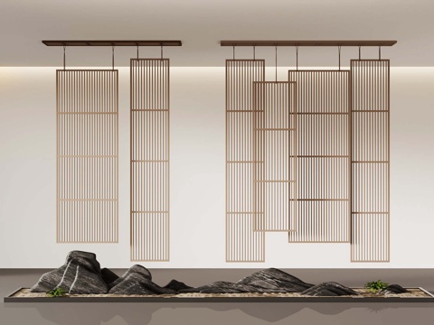 Neo-Chinese Style Screen Partition Stone