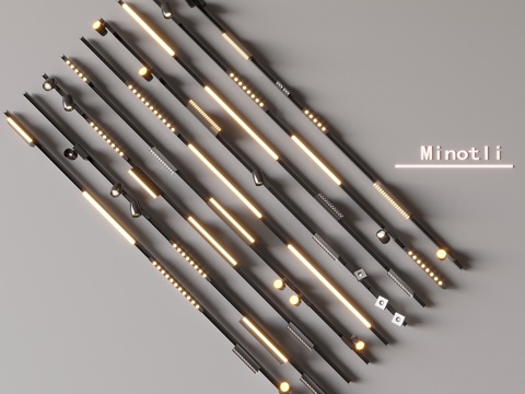 Magnetic attraction track lamp linear lamp open Downlight combination