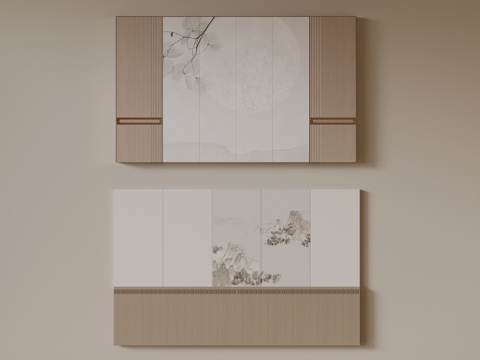 New Chinese Wall TV background wall