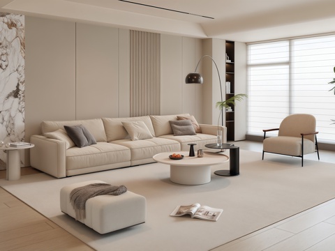 Modern living room sofa coffee table combination