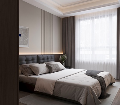 Modern Italian Home Bedroom Master Bedroom Gray Style Bedroom