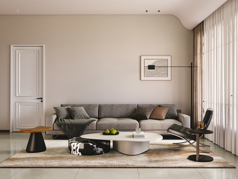 Modern living room sofa coffee table combination