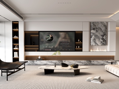 Modern Home Living Room Living Room Without Main Lamp