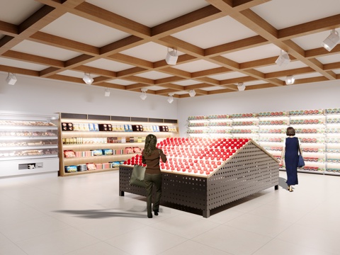 Modern fruit supermarket