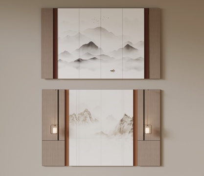 New Chinese Wall TV background wall