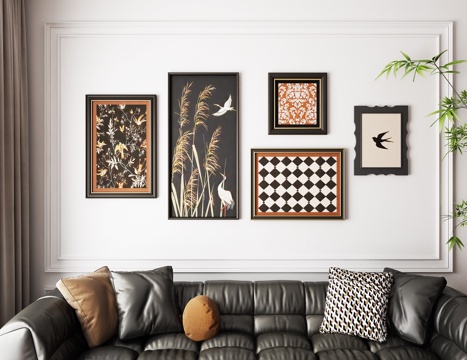 Middle Ages Sofa Background Combination Hanging Picture Photo Wall