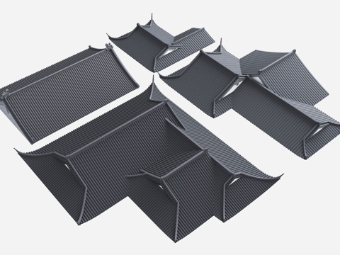 Cornice roof green tile
