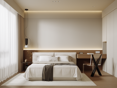 Modern Home Bedroom Second Bedroom for the Elderly
