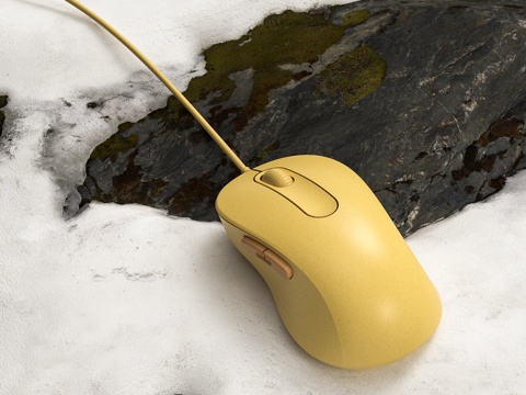 Mouse snow mountain snow bank