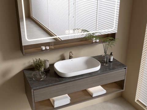 Modern Bathroom Cabinet Bathroom Basin Bathroom Ornaments