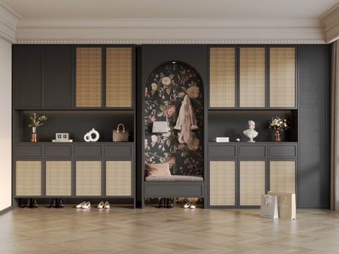 French Antique Shoe Cabinet