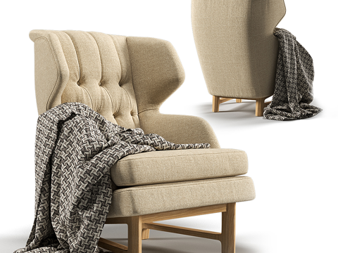 American Style Simple Fabric Sofa Chair