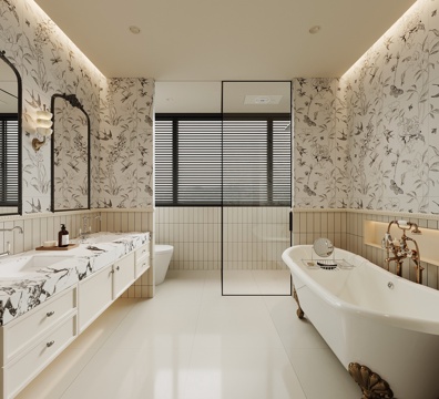 French Toilet Bathroom Cabinet Shower Toilet