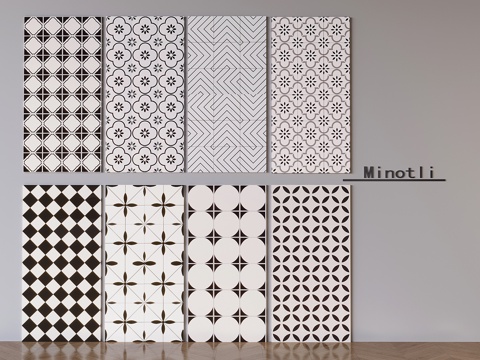 French Middle Ancient Floor Tile Tile Antique Tile Patchwork Retro Tile Nordic Black and White Tile Tile
