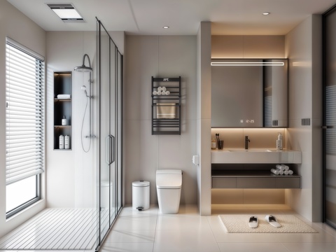 Modern toilet shower sink