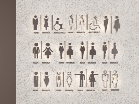 Toilet sign