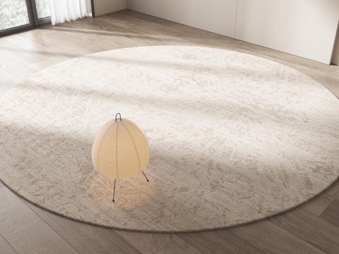 Modern Carpet Cream Style Carpet Living Room Carpet Round Carpet Silent Style Carpet