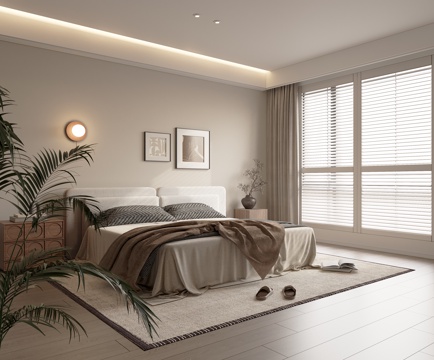Modern Middle Ancient Bedroom Wabi-sabi Style Bedroom Master Bedroom Second Bedroom