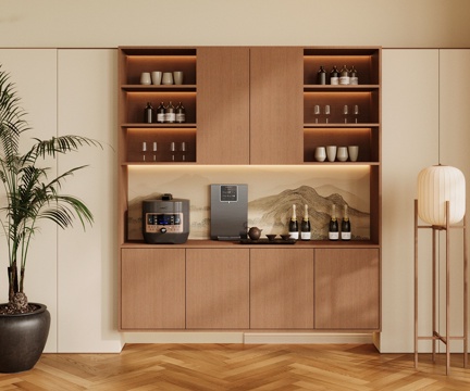 New Chinese Zen Sideboard Finished Sideboard Tea Cabinet Sideboard Solid Wood Sideboard