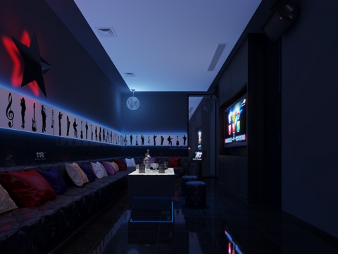 Modern Script Kill Shop KTV Theme Space