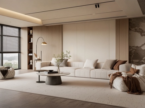 Modern living room sofa coffee table combination