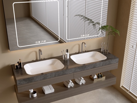 Modern Bathroom Cabinet Bathroom Basin Bathroom Ornaments