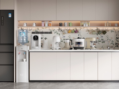 Tea room, tea cabinet, refrigerator, coffee machine, electric kettle, rice cooker, direct drinking machine, water dispenser, rail plug