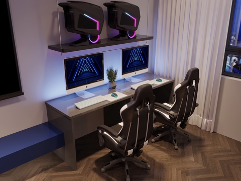 Computer Modern E-sports Room Computer Tables and Chairs