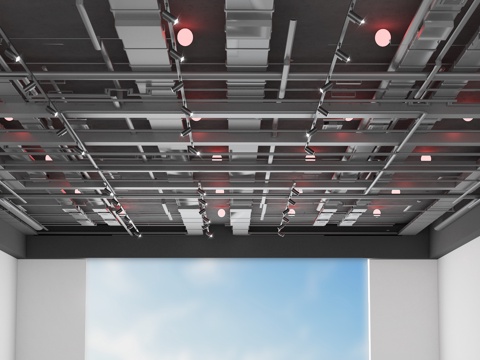Pipe ceiling ceiling air conditioning pipe industrial ceiling fire pipe