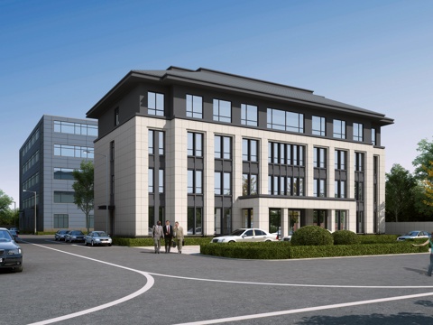 Modern factory office building complex building