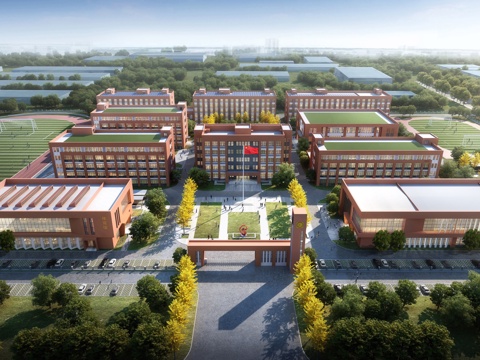 Bird's Eye View of Modern School School Planning