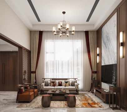 Villa New Chinese Living Room