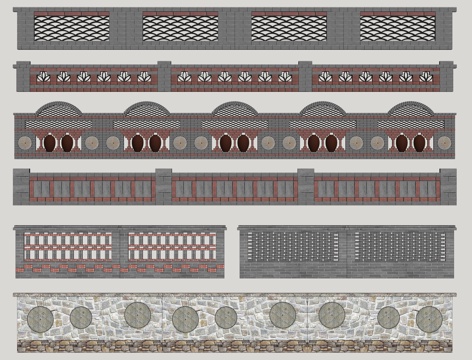 New Chinese-style Country Landscape Wall Courtyard Wall Folk Landscape Wall Stone Landscape Wall Straight Wall