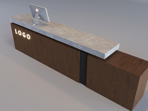 Antique Solid Wood Bar Cashier Desk Reception Desk Apple Desktop Computer