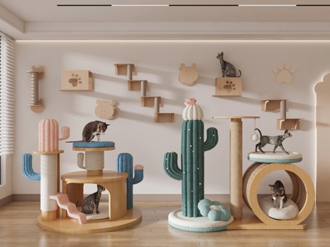 Cat House Cat House Cat Villa Creative Cat Nest Cat Climbing Rack Cactus Cartoon Cat Nest Cat Scratching Board