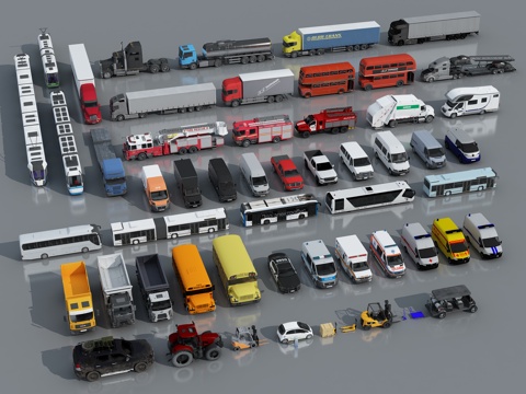 Car Bus Truck Bus RV Fire Truck Garbage Truck Police Car Motor Vehicle