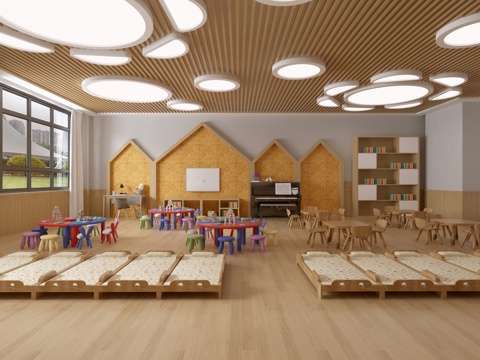 Modern Kindergarten Classroom Lunch Bed Kindergarten Children's Activity Room