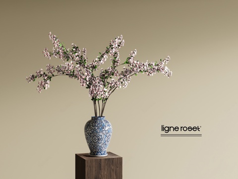 New Chinese Vase Song Vase Ceramic Vase Blue and White Porcelain Vase Floriculture Floriculture Ornaments