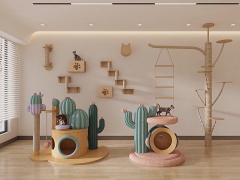 Cat House Cat House Cat Villa Creative Cat Nest Cat Climbing Rack Cactus Cartoon Cat Nest Cat Scratching Board